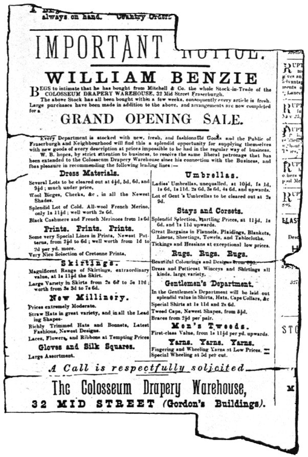 The original opening advertisement